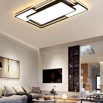 Modern LED Ceiling Lamp for Living Room Lustre Dining Bedroom Study Ceiling Light Nordic Square Ceiling Chandelier Light Fixture