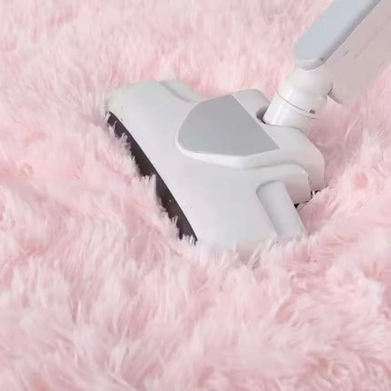 Plush Round Rugs For Girls Bedroom Soft Shaggy White Carpet In The Living Room Bedside Rugs