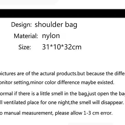 Women Top-handle Shoulder Crossbdoy Bag Luxury Handbags Designer Nylon Casual Tote Female Purse Casual Travel Backpack