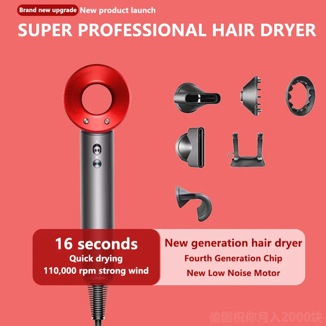 Hair Dryer Professional 200 Million Negative Ion Hair Care Quick-drying