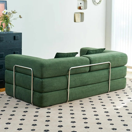 Fabric Sofa Compressed Bed Set Home Apartment Hotel Living Room Sofa Bed