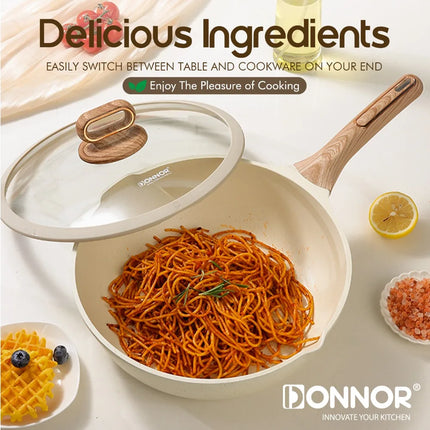 DONNOR Ceramic Cookware Sets Pots and Pans Set Nonstick  Induction Cookware Kitchen Cooking