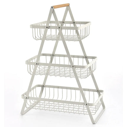 3 Tier Countertop Fruit Basket,Portable Fruit Bowle Basket Kitchen Organizer Storage & Dining Room Fruits Vegetable Bread Snacks