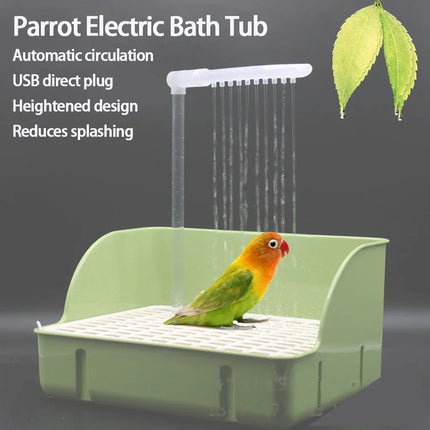 Parrot Bath Tub Bird Automatic Bathtub With Multiple Faucets Automatic Shower Bathtub For Small Medium Parakeet Cleaning Bath