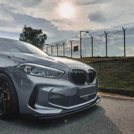 Front Bumper Spoiler Lip For BMW 1 Series F40 M Sport 2020-2023 118i 120i Glossy Black Car Lower Body Kit Splitter Blade Protect
