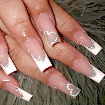 24pcs Short Square Yellow Lemon Press On Nails For Women Nude Pink