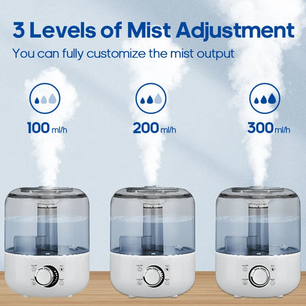 KINSCOTER 3L Air Humidifier Professional Large Capacity Home Humidifier Plant Mist Aroma Diffuser with Remote Control Timer