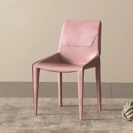 Leather Meeting Sedentary Dining Chair Luxury Backrest Comfortable Simple Dining Chair Hotel Restaurant Cadeiras Home Furniture