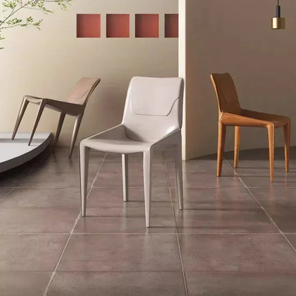 Leather Meeting Sedentary Dining Chair Luxury Backrest Comfortable Simple Dining Chair Hotel Restaurant Cadeiras Home Furniture
