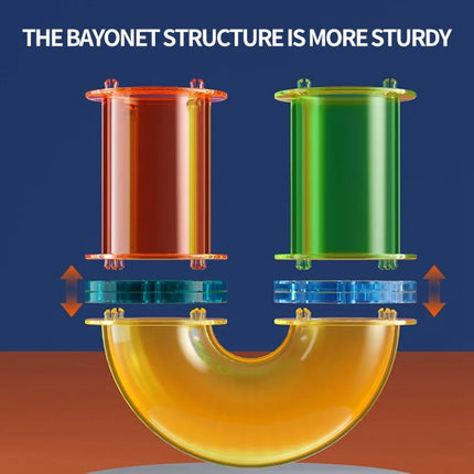 Kids, 3D Clear Educational Building Toys, Magnetic Marble Run Blocks Toys for Kids
