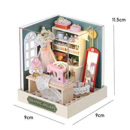 Miniature Dollhouse Kit 3D Puzzle Furniture Assembly Model Doll House education,