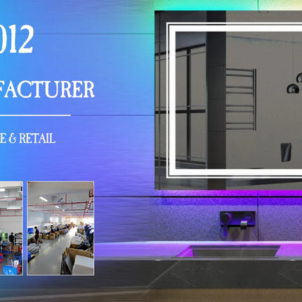 LUVODI Smart Illuminate LED Mirror for Bathroom Round Waterproof Washroom Toliet Wash Basin Bath Shower Fogless Mirror