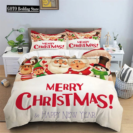 Duvet Set Red Festive Atmosphere Decoration Single/double One Quilt Cover Two Pillowcases