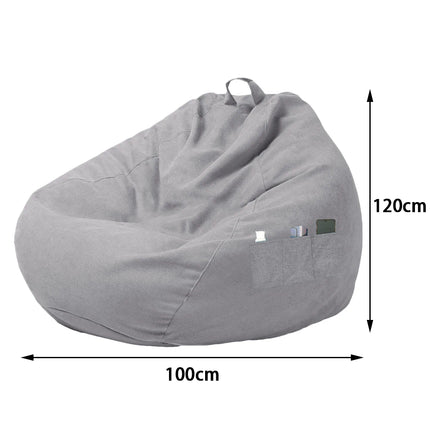 Sofa Cover Large Bean Bag Couch Soft Fluffy Breathable Adult Child Tatami