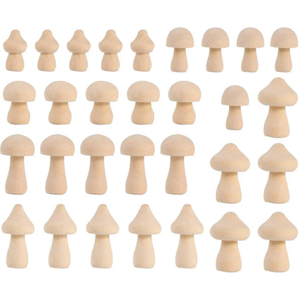 Wooden Mushroom Natural Wood Mushroom DIY Crafts Painting
