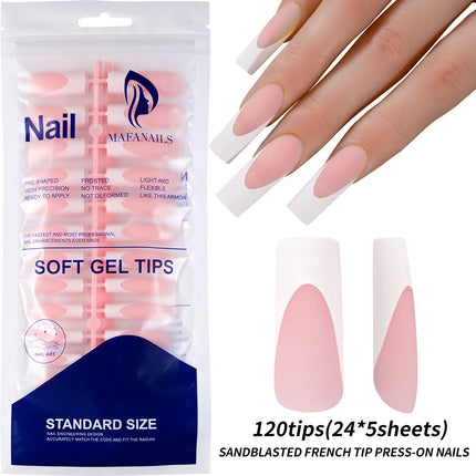 100Pcs Light Pink Press on Nails Short Medium Square