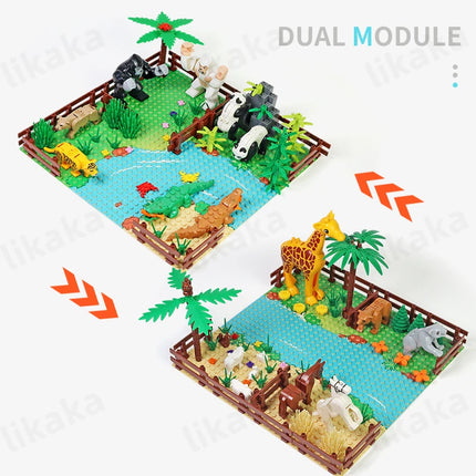 Zoo Animals Building Blocks Toys Set for Kids Montessori Gift Compatible Classic Blocks City Friends Wild Animals