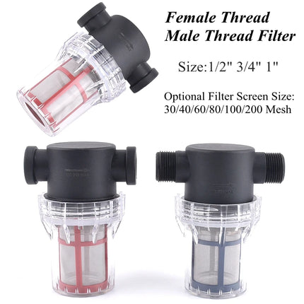 1/2" 3/4" 1" Garden Watering Irrigation Filter Aquarium Water Pump Inlet Water 30-200 Mesh