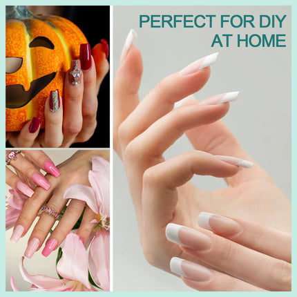 NAILPOP 240PCS Soft Gel Nail Tips Kit Full Cover Nail