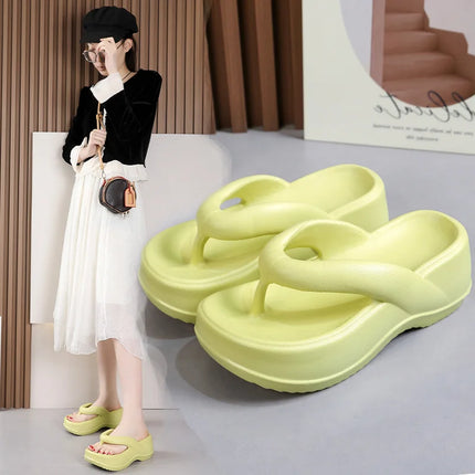 Eyriphy Platform Flip Flops Summer Thick Bottom Women Sandals Outdoor Beach Slippers Bathroom Home Shoes Comfort Soft Sole Slide