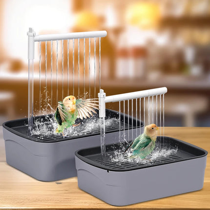 Automatic Parrot Bird Bath Tube Parrot Shower Electric Circulating Faucet Pet Bird Shower Parakeet Bathing Fountain