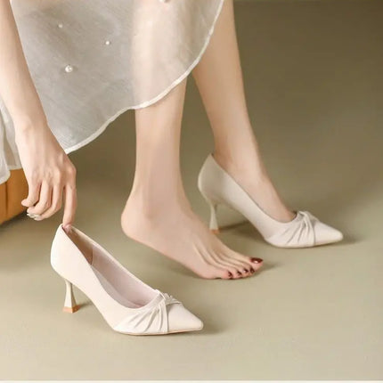 Ladies Summer Footwear with Heel Shoes for Women 2024 Green Office Medium Heels Moccasins Elegant Dress on Offer E Fashion Y2k A