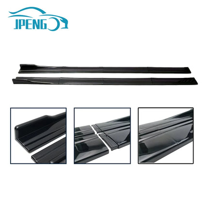 For BMW Accessories 3 Series E90 E91 320i 330i 2005-2011 Car Side Skirts 2.2M 86.6inch Extension Rocker Panels Lip Bumper ABS 8p
