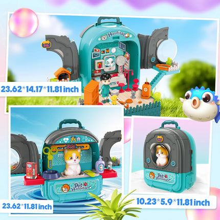 3-in-1 Pet Care Toy Set - Children’s Interactive Role-Play Toy