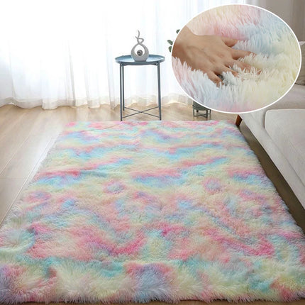 Gray Carpet for Living Room Plush Rug Bed Room Floor Fluffy Mats Anti-slip Home Decor Rugs Soft