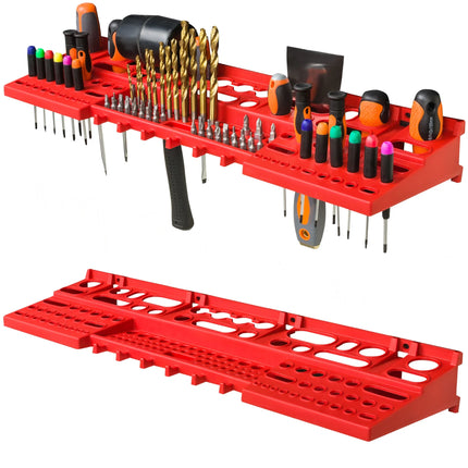 Wall-mounted Tool Board 115X78 Cm Workshop Garage Shelf 62 Dividers Storage Shelf For Organization