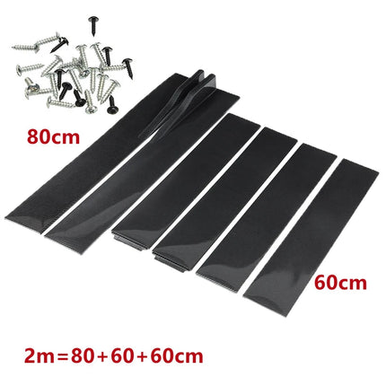 2M/2.2M Car Universal Side Skirts Extension Rocker Panels Lip Splitters 6PCS Side Spoiler For Civic Benz BMW ABS Car Accessories