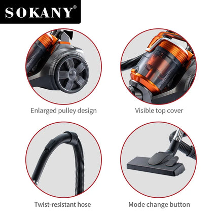 Vacuum Cleaner Vacuum multi-cyclonic Filtration cored Vacuum Hard Floors Carpets FET Hair