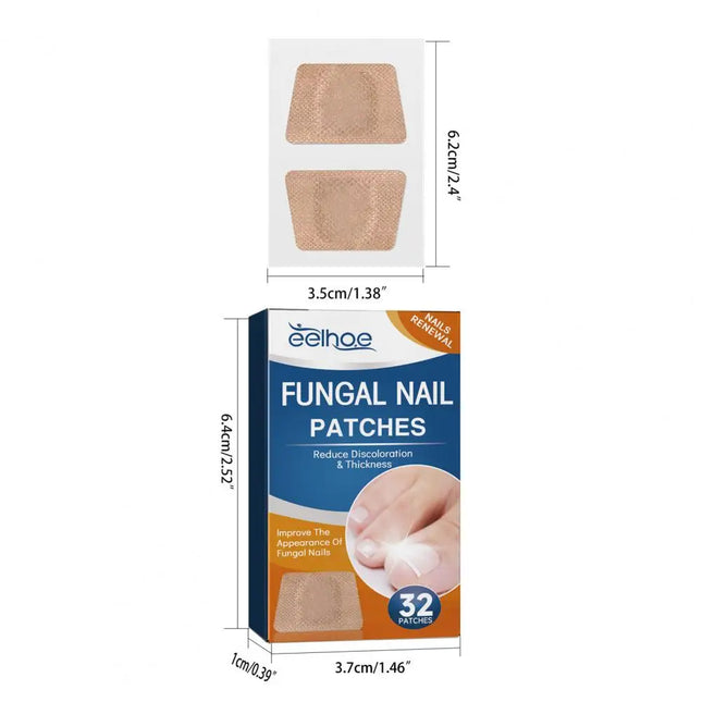 32Pcs/Box Universal Nail Ditch Repair Patch Compact Nail Repair Stickers Ingrown Toenail Correction Sticker Foot Care