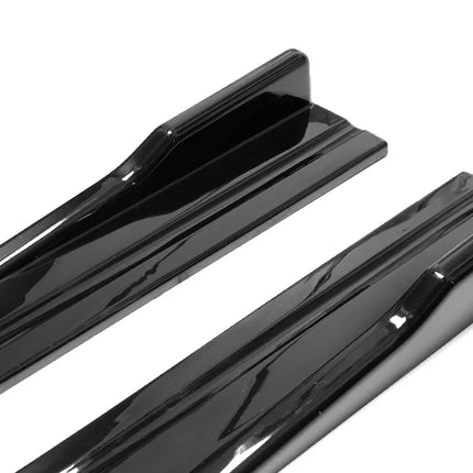 Universal 8PCS 2m/2.18m Side Skirt Extension Rocker Plate Lip Separator Bumper For BMW Mercedes-Benz Toyota Audi Nissan Honda