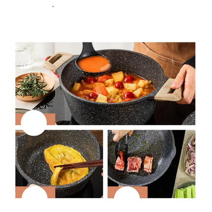 Home Kitchen Non Stick Pot Set Cookware Set Cooking 4pcs Non Stick Cookware Set,