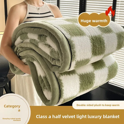 warm blanket coral velvet blanket, milk velvet long velvet light luxury blanket blanket