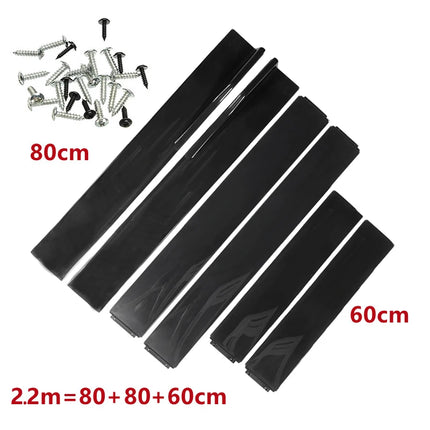 2M/2.2M Car Universal Side Skirts Extension Rocker Panels Lip Splitters 6PCS Side Spoiler For Civic Benz BMW ABS Car Accessories