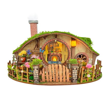 DIY Wooden Magic Ring Casa Doll Houses Miniature Model Kits Handmade Dollhouse