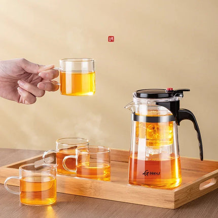 Tea Pot One-button Filtering Tea Separation Kettle Tea Coffee Maker