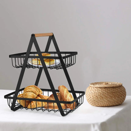 3 Tier Countertop Fruit Basket,Portable Fruit Bowle Basket Kitchen Organizer Storage & Dining Room Fruits Vegetable Bread Snacks