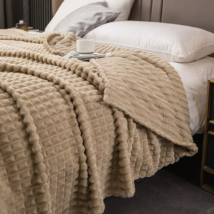 Milk Velvet Bed Blanket, Children, Adults, Warm Winter, Solid Color Durable, Sofa,