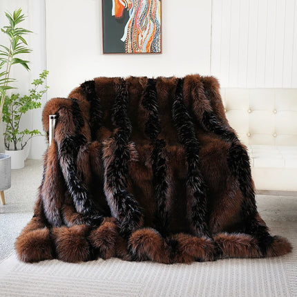 Winter Warm Blanket for Bed High-end Faux Mink Velvet Sofa Blanket Comfortable Sofa Blanket