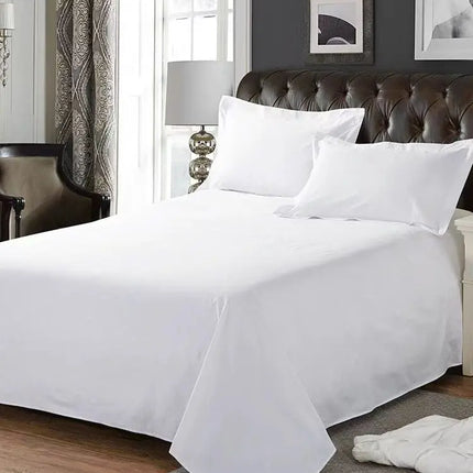 One Piece of Single Bed Sheetss (Excluding Pillowcases and Pillow Cores) Washed Material Pure White Hotel Bed Sheetss B&B Single and Double Home Use