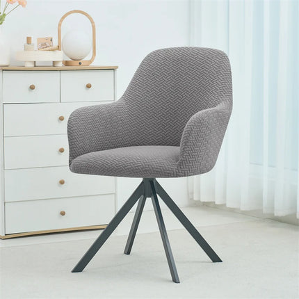 1/2/4/6pcs Elastic High Arm Dining Chair Covers Jacquard Office Chair Cover .