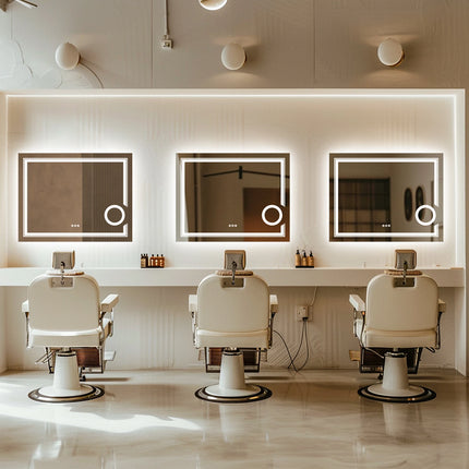 LUVODI LED Mirror Bathroom Wall Mounted 3 Magnifying Mirror for Washroom Toliet Shower Vanity Makeup Shaving Mirrors