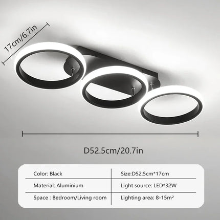 LED Ceiling Light Modern Round Square-shaped For Hallway Bedroom Checkroom Living Room Restaurant Staircase Lighting Luminaires