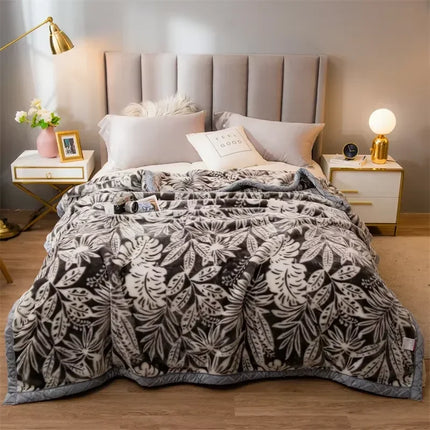 New Raschel plush thickened warm blanket 1PC 150/180/200cm nap air