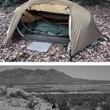 Camping Tent For Single Person Lightweight Nylon Tent Tactical Shelter With Mosquito Net Anti-Mosquito Waterproof Field