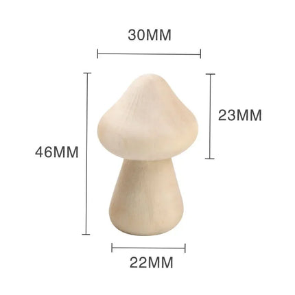 Miniature Wooden Mushroom Scale Model Ornaments Mini Wood Mushroom