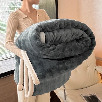 Warm Winter Blanket Milk Velvet Fleece Flannel Soft Thick Plush Blankets for Bed Sofa Single Double Couple Size Fluffy Bedspread